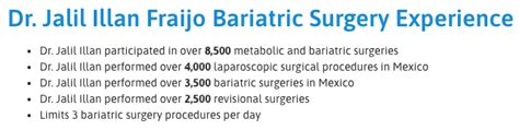 Dr Jalil Illan Costs And Bariatric Reviews Mexico Gastric Sleeve