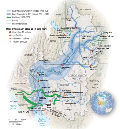 Colorado River Physical Map