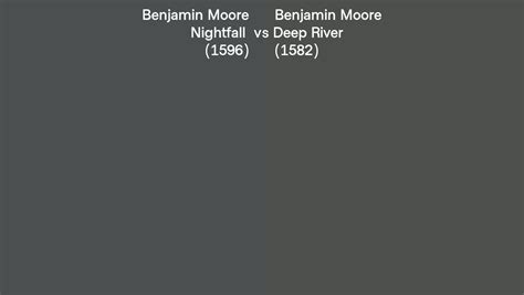 Benjamin Moore Nightfall Vs Deep River Side By Side Comparison