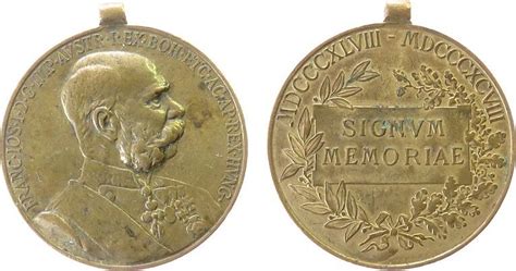 Franz Josef I Tragbare Medaille Bronze Franz Joseph I