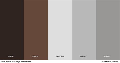 Dark Brown and Grey Color Scheme - Palettes - SchemeColor.com