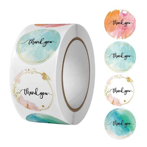 Jual Sticker Thank You Roll Pcs Stiker Label Makanan Tulisan Segel