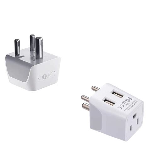 Buy Ceptics India Nepal Bangladesh Travel Adapter Plug With Dual Usb