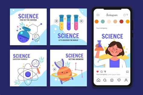 Premium Vector Scientific Research Instagram Post Template