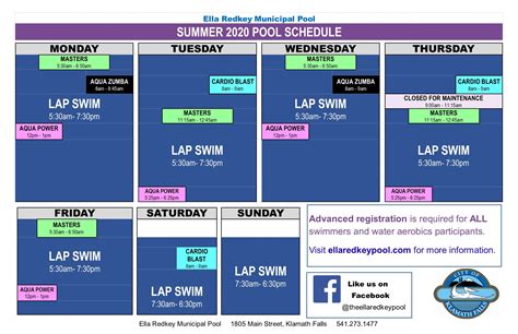 Pool Schedule | Klamath Falls, OR