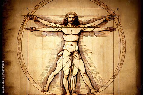 Vitruvian Man Leonardo Da Vincis Iconic Representation Of Human