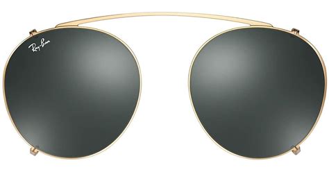 Ray Ban Round Fleck Clip On For Men Lyst