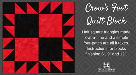 Crows Foot Quilt Block Tutorial 6 9 And 12