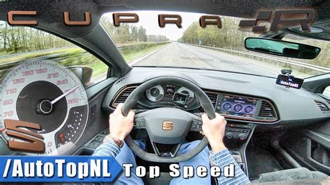 Seat Leon Cupra R 2018 AUTOBAHN POV ACCELERATION TOP SPEED 272km