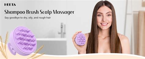 Heeta Hair Scalp Massager Brush Updated Hair Shampoo Brush