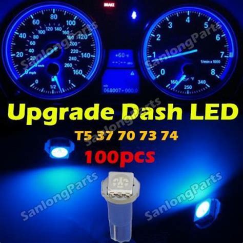 Sell 100x Bright Blue 12V LED T5 Wedge Instrument Panel Light Bulb Lamp