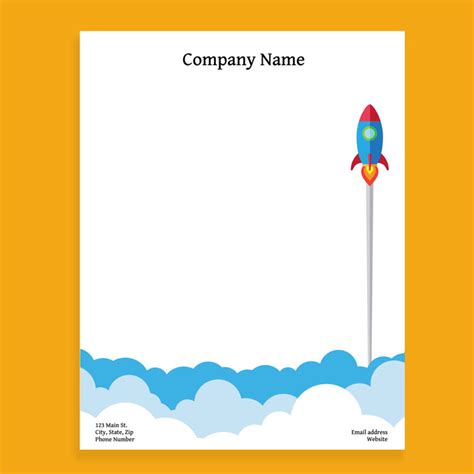 Rocket Letterhead Template Bigstarprint Your Own Printshop