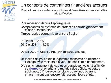 Ppt Un Contexte De Contraintes Financières Accrues Limpact Des