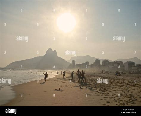 Ipanema Beach at sunset Stock Photo - Alamy