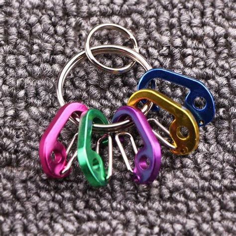 2021 Mini Multi Color Aluminum Alloy Carabiner D Ring Key Chain Clip