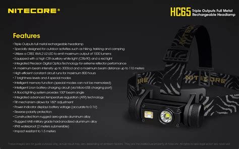 Nitecore HC65 Triple Output Headlamp | Nitecore.co.uk
