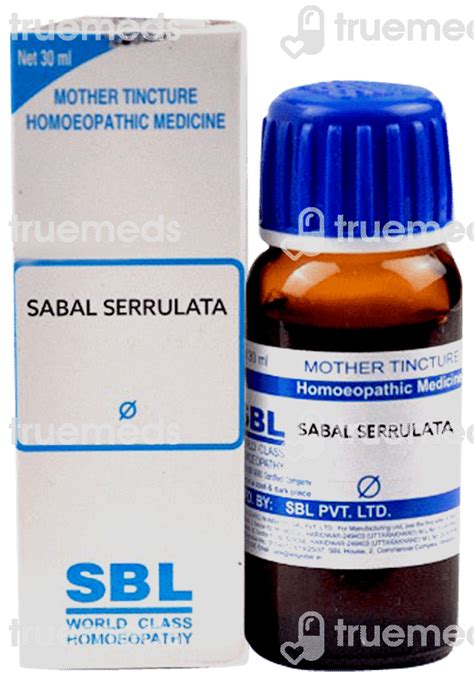 Sbl Sabal Serrulata Mother Tincture 30 Ml Uses Side Effects Dosage