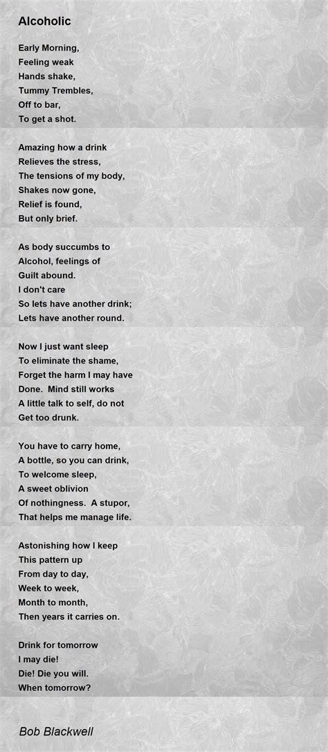 Alcohol Addiction Poems