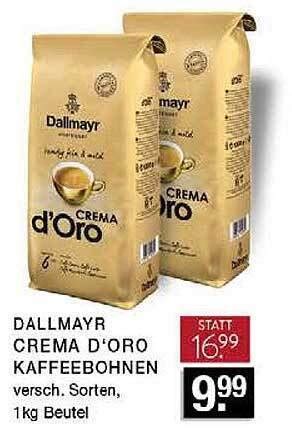 Dallmayr Crema D Oro Kaffeebohnen Angebot Bei Edeka Zurheide