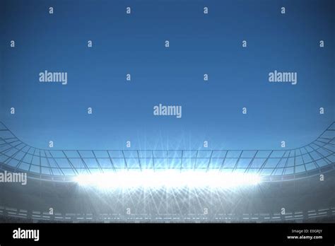 Large football stadium under blue sky Stock Photo - Alamy