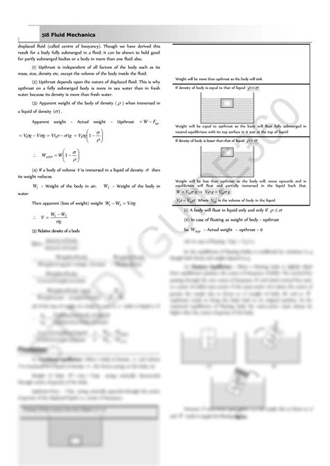 SOLUTION Neet Physics Notes For Fluid Mechanics Studypool