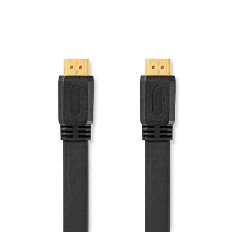 Nedis C Ble Hdmi Plat Haute Vitesse Avec Ethernet Noir M Tre