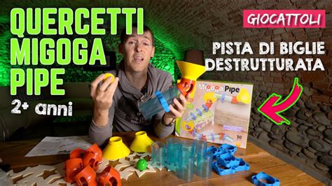 PISTA DI BIGLIE DESTRUTTURATA Quercetti Migoga Pipe Per Bambini 2 Anni