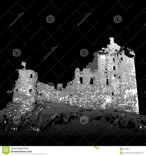 Castle Kilchurn ruins stock vector. Illustration of ages - 3372091