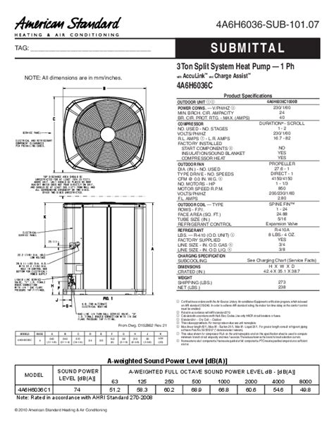 American Standard 4A6H6 Split System Heat Pumps Installation Guide