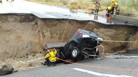 California Flood Waters Wash Away Elevated Stretch Of Interstate