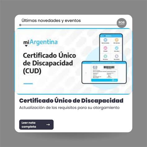 ROB Consultora Certificado único discapacidad CUD