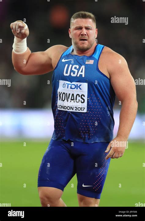 Usas Joe Kovacs Celebrates Finishing Second In The Mens Shot Put