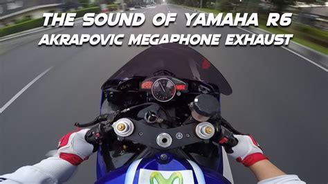 The Sound Of Yamaha R6 Akrapovic Megaphone Youtube