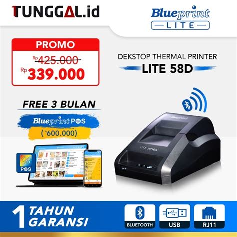 Jual Printer Thermal Blueprint Lite D Usb Rj Bluetooth Bp Lite