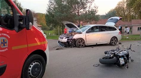 Chabanais Un motard gravement blessé dans un accident de la