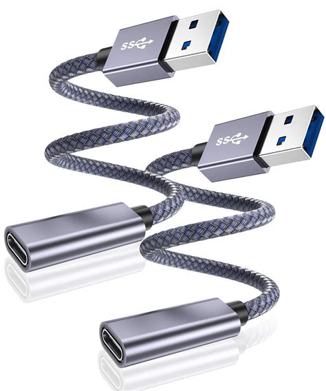 Basesailor Adaptateur Câble USB C Femelle vers USB 3 0 Mâle 0 2M 2 Pack