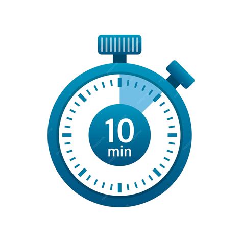 Premium Vector | Stopwatch 10 minutes icon illustration in flat style Timer vector illustration ...