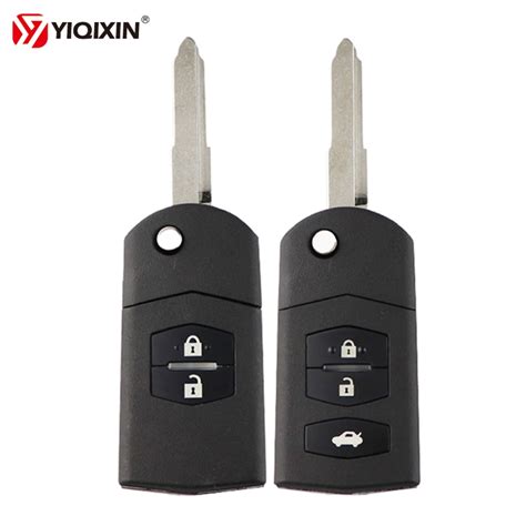 Yiqixin 2 3 Button Remote Car Key Shell Case Flip Folding With Uncut