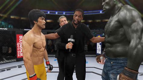 Bruce Lee Vs Incredible Hulk Ea Sports Ufc Epic Fight Youtube