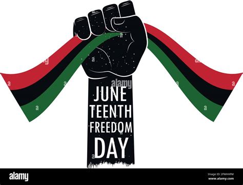 Hand With Juneteenth Flag Stock Vector Image Art Alamy