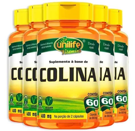 Suplemento en cápsulas Unilife Vitaminas Colina sabor neutro 60 un