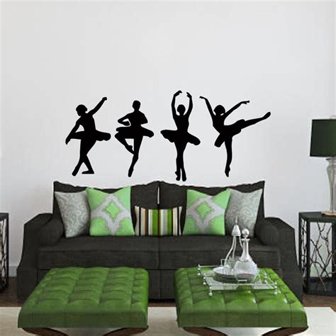 Ballerina Wall Decals Dancer 4 Girls Ballerinas Dance Ballet Studio