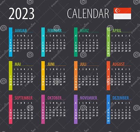 Ilustração Do Vetor De Calendário 2023 Modelo Mock Up Versão