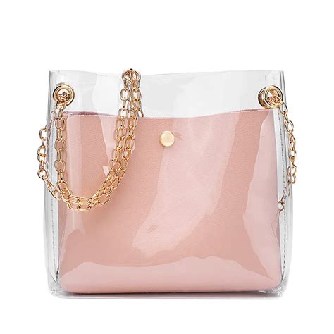 2018 Fashion Women Mini Small Shoulder Bag Clear Transparent Drawstring ...