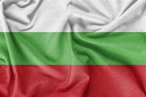 Fondo de bandera de país de bulgaria tela de seda realista Foto Premium