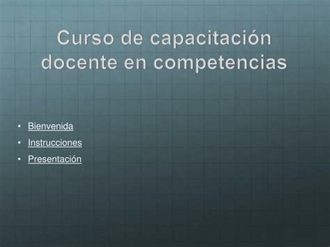 Ppt Curso De Capacitaci N Docente En Competencias Powerpoint