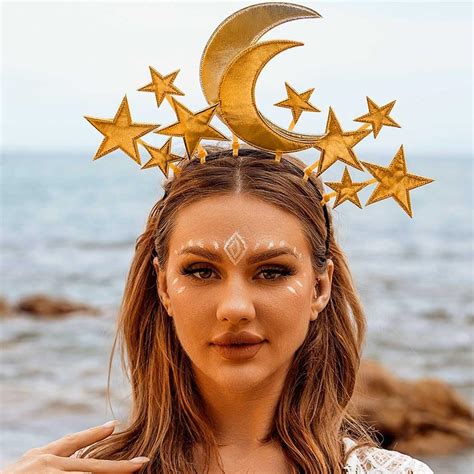 Bartosi Star Headbands For Women Mary Halo Crown Headband