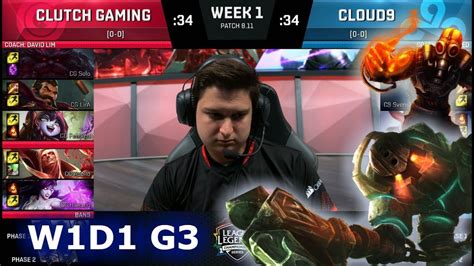 Clutch Gaming Vs Cloud Week Day S Na Lcs Summer Cg Vs