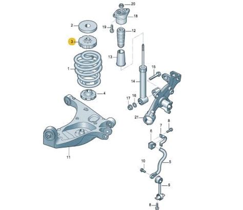 Rear Suspension Spring Upper Rubber Audi A B B A C Seat Exeo