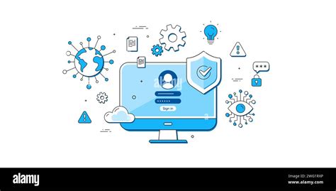 Cyber Security Access Icons Protect Cloud Data Approved Login Page